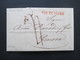 Vorphila 1832 Napoli Nach Genua Schiffspost Mit Taxvermerk Und Inhalt! Roter L1 Via Di Mare - 1. ...-1850 Prephilately