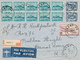 832/28 - Lettre AVION Recommandée TP Douglas , Ostende-Douvres Et Petit Sceau GENT 1950 Vers CANAL ZONE U.S. - Autres & Non Classés