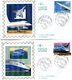 France-FDC 2002-yt 3471 à 3475- Le Siècle Au Fil Du Timbre, Transports- (5 Env.) - 2000-2009