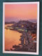 Greece 1990 Postcard " Poros Beach Boats " To England - Rethymnon Dolphin Sculpture At The Port - Grèce