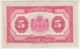 LUXEMBOURG 5 FRANCS 1944 AVF Pick 43a 43 A - Luxembourg