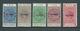 Cook Islands 1921 Overprints On NZ QV Postal Fiscals Set Of 5 To 1 Pound Mint , Some Blemishes - Cook Islands