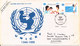 India FDC 10-12-1986 Unicef 40th Anniversary Uprated And Sent To Denmark - FDC