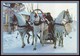 RUSSIA (USSR, 1980's). RUSSIAN WINTER. RIDING A TROIKA (A TRIO OF HORSES). V/O ''Intourservice''. Unused Postcard - Chevaux
