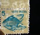 Delcampe - LAPH: INDIA FISH WATERMARK INVERTED BLOCK OF 4 WITH ONE ORIGINAL - Errors, Freaks & Oddities (EFO)