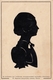 Silhouette - Profile Of A Woman - Belgrade Serbia Aviation Exhibition 1939 Hand Made Card - Scherenschnitt - Silhouette