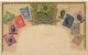 X741-Brazil-Ottmar Zieher Embossed Stamp Postcard, Nº 38, Flag.- Unused - Timbres (représentations)