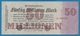 DEUTSCHES REICH 50 Millionen Mark  25.07.1923 Serial# No 4P.083447 KM# 98a - 50 Millionen Mark