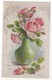 C Klein Pink Roses In Vase Vintage Art Postcard WHB - Klein, Catharina