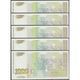 TWN - BULGARIA 105b - 1000 1.000 Leva 1997 DEALERS LOT X 5 - Prefix БA﻿ UNC - Bulgaria