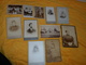 LOT DE 15 PHOTOS CARTONNEES ANCIENNES DIVERS PORTRAIT, FAMILLE, LIEUX...DATE ?... - Altri & Non Classificati