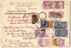 1892 Fünf Länder Frankatur; Aus London Nach Hannover Nach Neapel Dann Tokio Dann New York Und Wieder London - Lettres & Documents