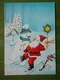 Kov 8-126 - NEW YEAR, BONNE ANNEE, Santa Claus, Père Noël, Snowman, Bonhomme De Neige, BIRD, OISEAU - Anno Nuovo