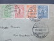 Rumänien 1928 Vierfarbenfrankatur / 4 Marken Einschreiben Brasov Central Recomandate Mit 8 Stempeln Nach Italien - Brieven En Documenten