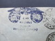 Delcampe - Rumänien 1928 Vierfarbenfrankatur / 4 Marken Einschreiben Brasov Central Recomandate Mit 8 Stempeln Nach Italien - Briefe U. Dokumente