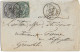 1877 - SAGE N/B YVERT N° 65 + 77 (N/U) Sur ENVELOPPE PETIT FORMAT De GAP (HAUTES ALPES) => GRENOBLE - 1876-1878 Sage (Type I)