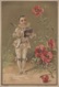 Chromos - Chromo "Au Bon Marché - Pierrot Coquelicots - 1900 - Autres & Non Classés