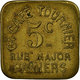 Monnaie, France, Gd. Café TOURNIER, Pamiers, 5 Centimes, TTB, Laiton, Elie:20.1 - Monedas / De Necesidad