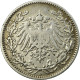 Monnaie, GERMANY - EMPIRE, 1/2 Mark, 1905, Munich, TTB, Argent, KM:17 - 1/2 Mark