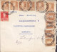 Argentina AVELLANEDA 1933 Cover Letra 1933 Mult. Franked Cover Letra HANNOVER Germany 11x San Martin Stamps (2 Scans) - Briefe U. Dokumente