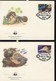 WWF  4 FDC 1986 MARSHALL COQUILLAGES  YVERT N°111/14 - FDC