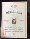 ETIQUETTE ANCIENNE OLD MANADA RUM RHUM 44 ° OLD LABEL RUM ETICHETTA RUM ALCOOL CHAT CAT KITTEN - Rhum