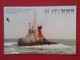 TARJETA TIPO POSTAL TYPE POST CARD QSL RADIOAFICIONADOS RADIO AMATEUR ALFA TANGO GROUPE FRANCE CHAMBON SHIP BOAT BATEAU - Otros & Sin Clasificación