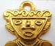 PENDENTIF METAL DORE STYLE AZTEQUE MAYA - Pendentifs