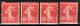 FRANCE 1924/1926 - LOT / Y.T. N° 194 X 4 - NEUFS** - Unused Stamps