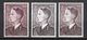 BELGIE 1952 BOUWDEWIJN 3 SOORTEN POSTFRIS MNH** GOMME POSTALE ORIGINE KOOPJE  TB//VF - Unused Stamps