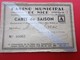 1940 WW2 CASINO MUNICIPAL NICE CARTE SAISON PRIX RÉDUIT THÉÂTRE Ticket Billet Entrée Entry Entrance-Biglietto D'ingresso - Tickets D'entrée