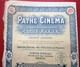 1924- PATHé CINÉMA Pathé FRÈRES Action 100fr Titre Thème Cinéma Théâtre-Action & Title Cinema-Theater-SCRIPOPHILIE - Cinéma & Théatre