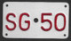 Velonummer St. Gallen SG 50 - Number Plates