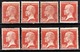 FRANCE 1922/26 - LOT Y.T. N° 175 X 8 - NEUFS** - Ongebruikt