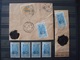 CONGO FR. 1930 Nr 107 X 4 + 2 FRAGMENTS AVEC CACHET DE CIRE - Lettres & Documents