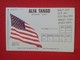 TARJETA TIPO POSTAL TYPE POST CARD QSL RADIOAFICIONADOS RADIO AMATEUR DIVISION USA UNITED STATES FLAG BANDERA ALFA TANGO - Otros & Sin Clasificación