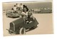 1948 Petite Photo Littoral / Côte Belge Fillette Et Sa Maman Dans Une Voiture à Pédales - Cuistax MITCHELL -  2 Scans - Automobiles