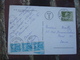 Lettre Taxee Bande De 3 Timbre Gerbe Gerbes 2 F Provenance Suisse - 1859-1959 Lettres & Documents