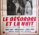 AFFICHE RARE * LE DESORDRE ET LA NUIT * 1958 - JEAN GABIN - DANIELLE DARIEUX - NADJA TILLER - Affiches