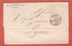 FRANCE LETTRE AVEC CACHET 25C DE 1854 DE PARIS POUR LYON - 1849-1876: Période Classique