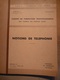 Cahiers Formation Des Cadres Notions De Telephonie PCA Douai 1964 SNCF Train Cheminot Chemin De Fer - Chemin De Fer & Tramway