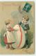 N°12354 - Carte Gaufrée - Joyeuses Pâques - Enfants Décorant Un Oeuf - Pâques
