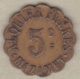 81. Tarn. Ville De Mazamet Alquier Frères. 5 Centimes 1917, En Laiton, Frappe Décalé. - Monétaires / De Nécessité