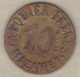 81. Tarn. Ville De Mazamet Alquier Frères. 10 Centimes 1917, En Laiton Rond - Monétaires / De Nécessité