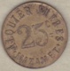 81. Tarn. Mazamet. Alquier Frères. On Les Aura ! 25 Centimes 1917, En Laiton Rond - Monétaires / De Nécessité