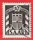 MiNr.38 D O Deutschland Saarland (1945-49) Dienstmarke - Usati