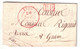 1833 - LETTRE LAC En PORT PAYÉ Avec GRAND CAD ROUGE De LYON + GRIFFE PP Pour GRASSE ALPES MARITIMES - 1849-1876: Période Classique