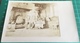 Old Real B&W (faded) Photo Postcard ~ Unknown Family In Front Of Cooking Pot Using A Spinning Wheel - Photographs