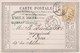 CARTE PRECURSEUR. 1874. CALVADOS DE GUIBRAY PAR FALAISE POUR LYON - 1849-1876: Classic Period