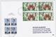 Thailand Air Mail Cover Butterfly Block Stamp - Enveloppe Thaïlande Timbre Bloc Papillon - Lot Of 2 Letters - Papillons